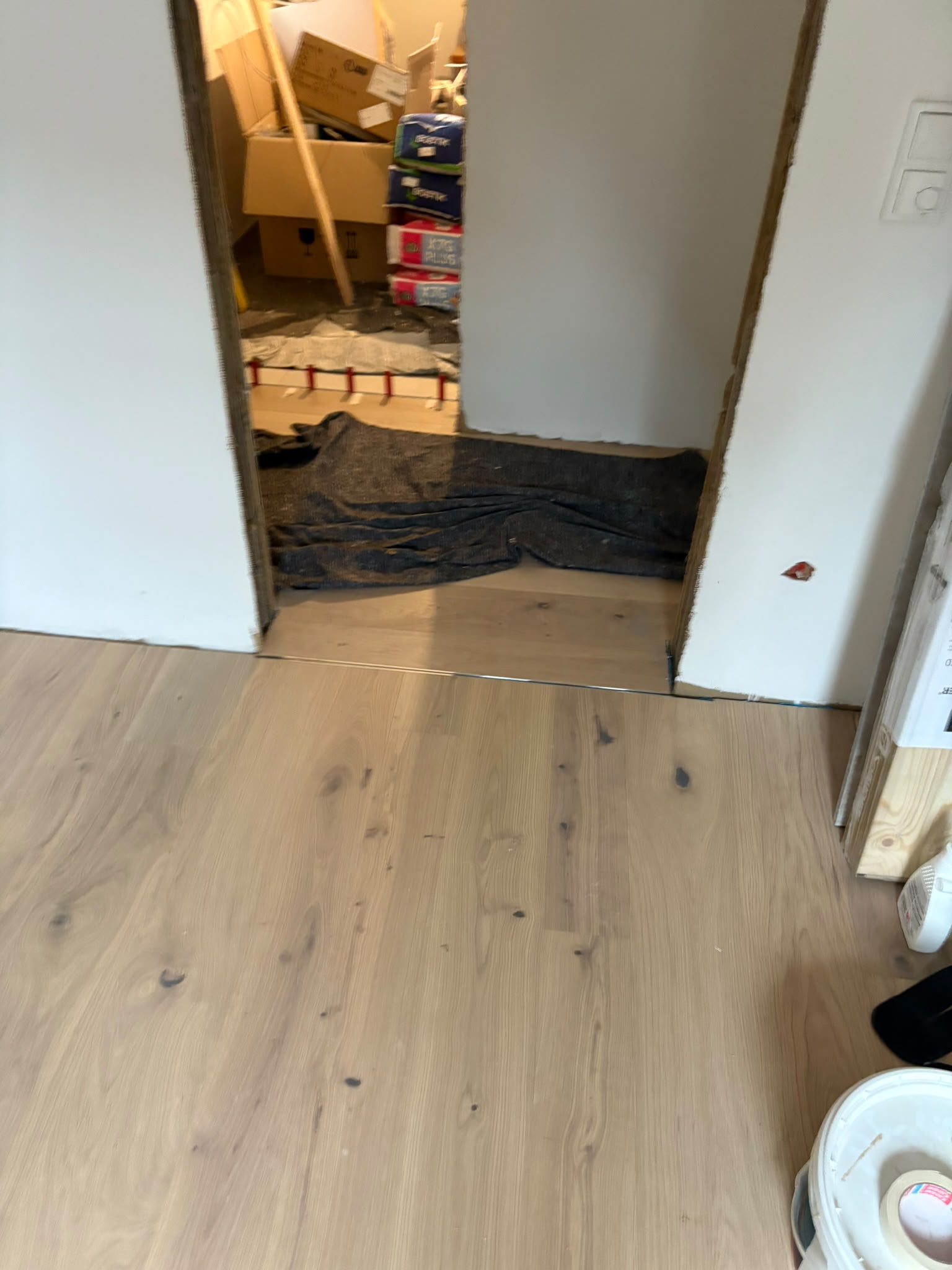 Dielenboden im Türdurchgang